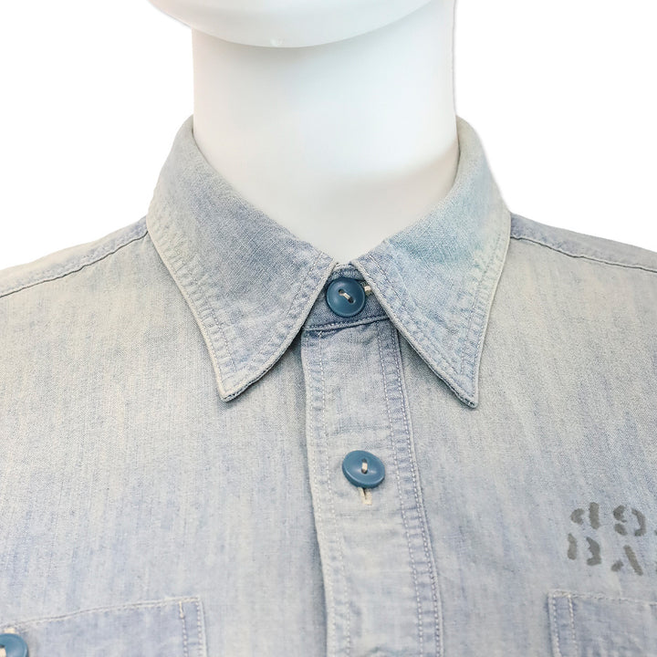 Double RL Lightwash Denim Button Up Shirt