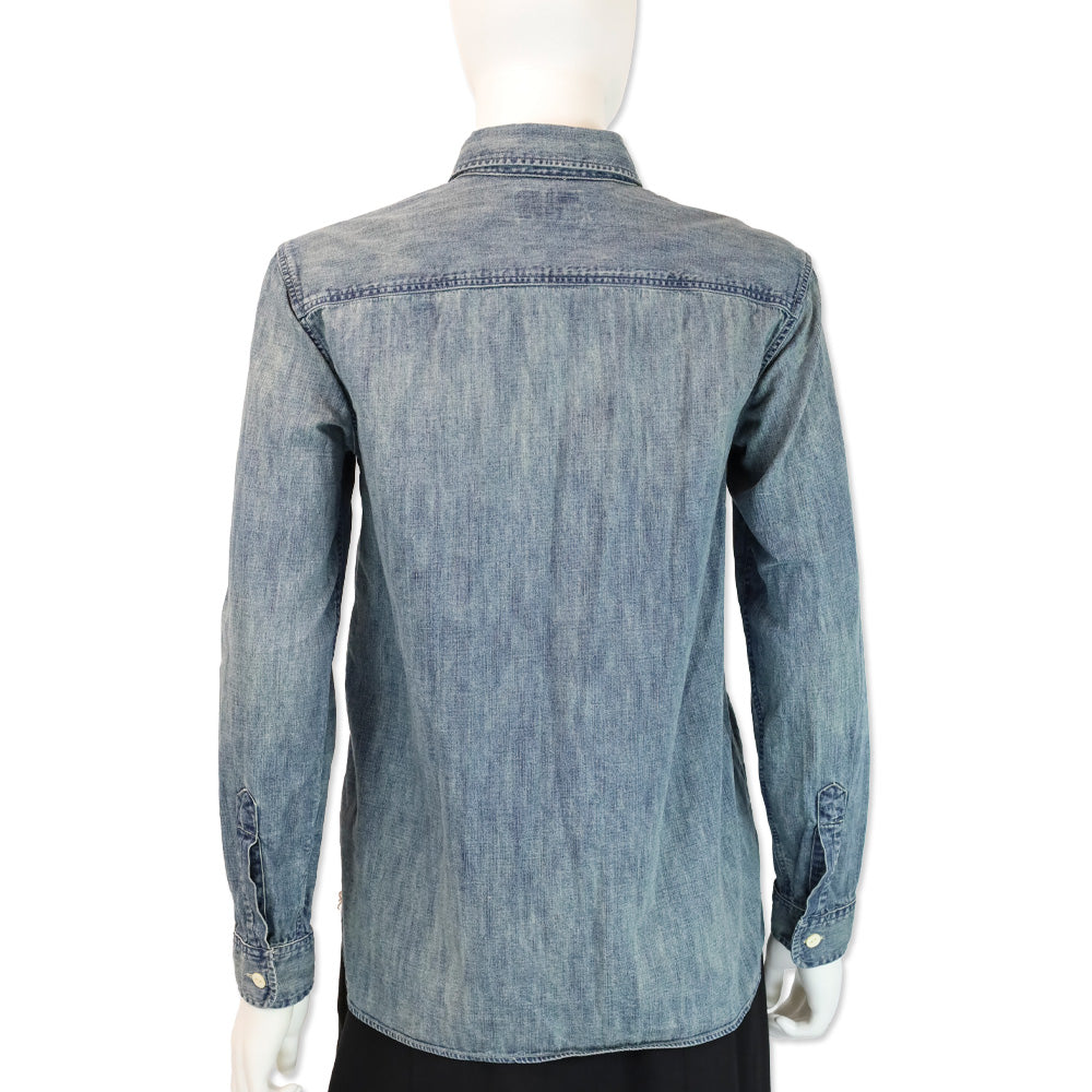 Double RL Medium wash Denim Button Up Shirt