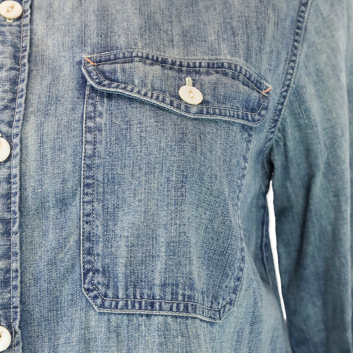 Double RL Medium wash Denim Button Up Shirt
