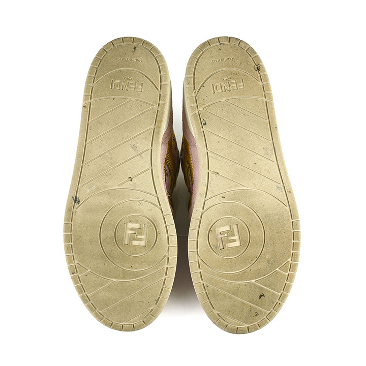 Fendi Fendace Pink & Gold Match Chunky Sneakers