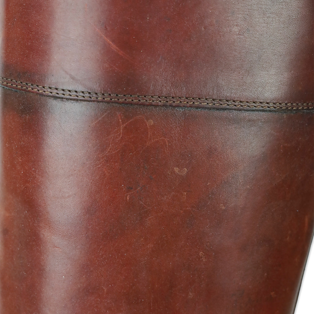 Frye Melissa Burn Red Leather Inside Zipper Harness Riding Boots