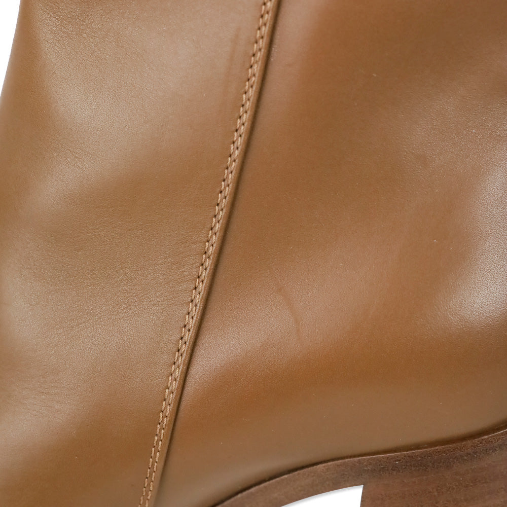 Gianvito Rossi Brown Leather Heeled Ankle Boot
