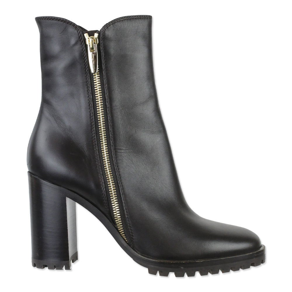 Gianvito Rossi Moka Brown Calf Leather Zip 85mm Boots