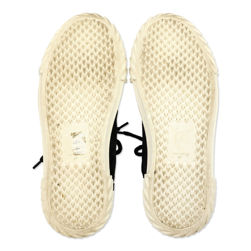 Giuseppe Zanotti Black Suede Blabber Low-top Sneakers