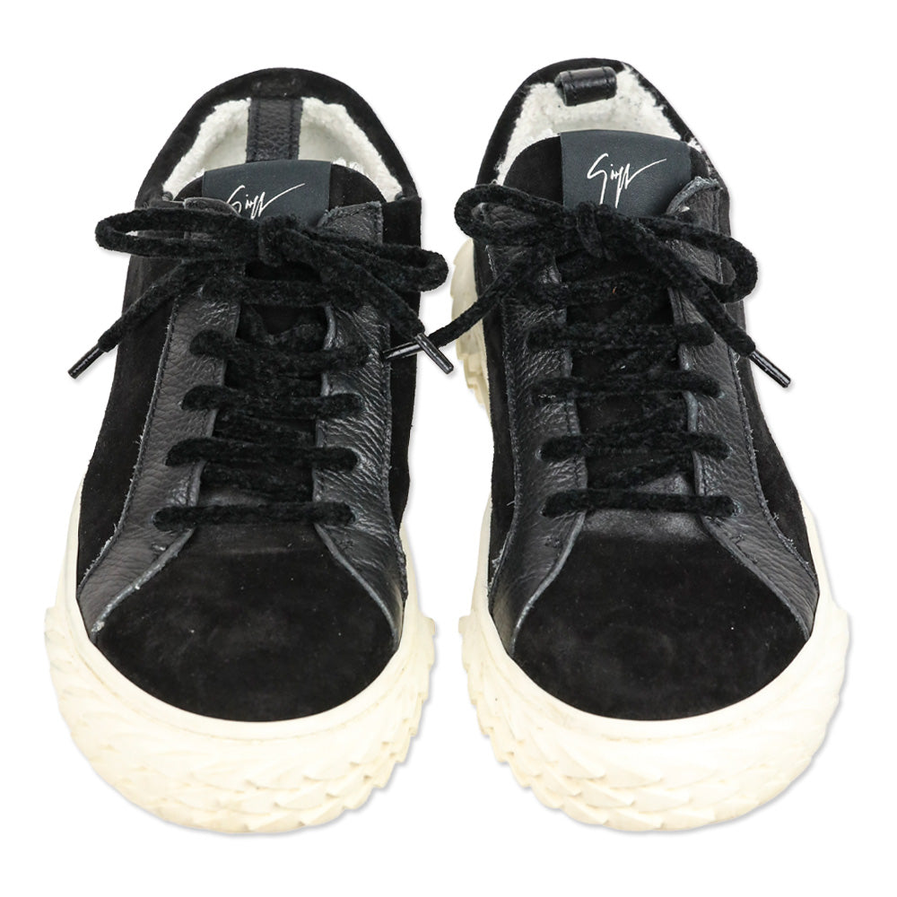 Giuseppe Zanotti Black Suede Blabber Low-top Sneakers