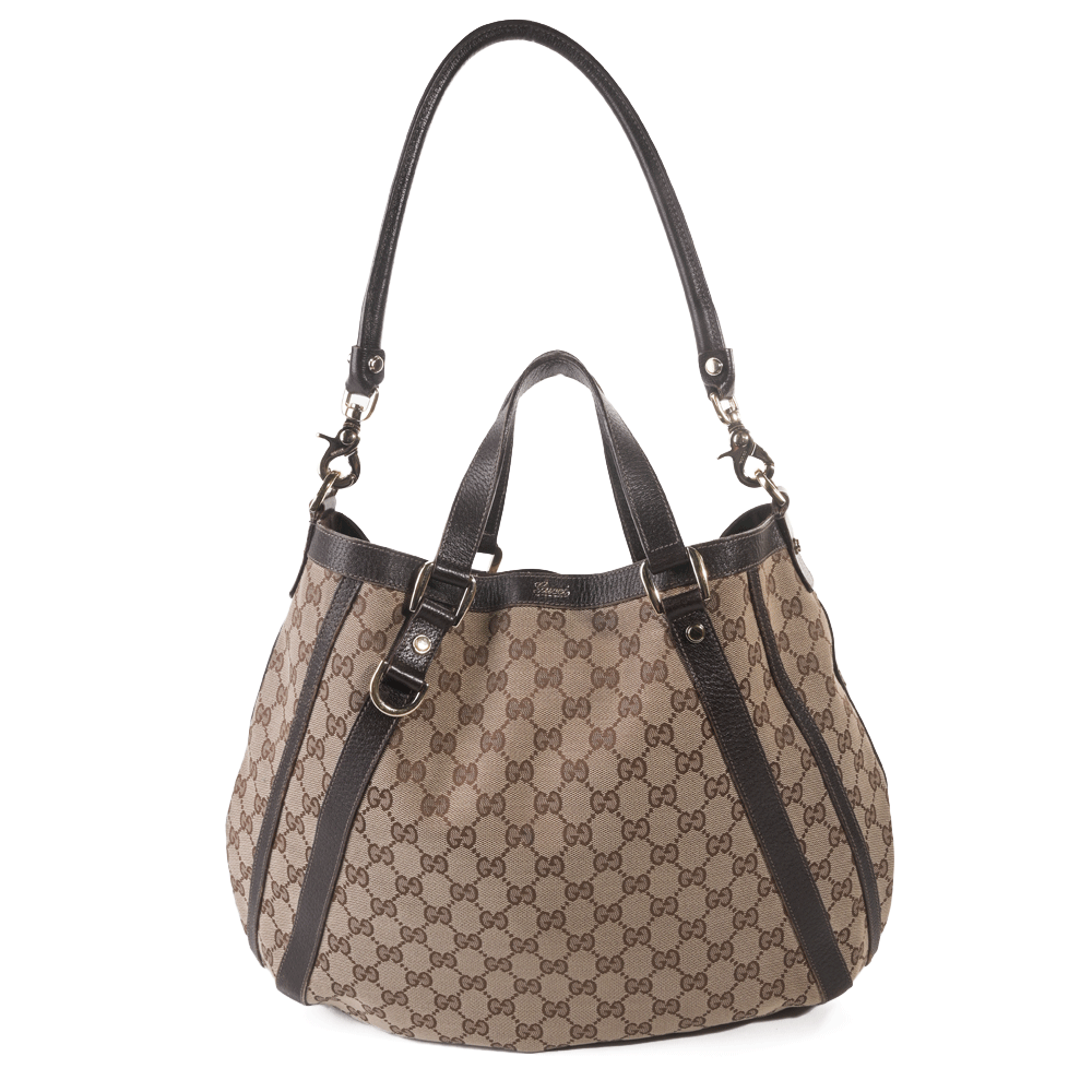 Gucci Abbey Medium GG Canvas Convertible Tote Bag | DBLTKE Luxury