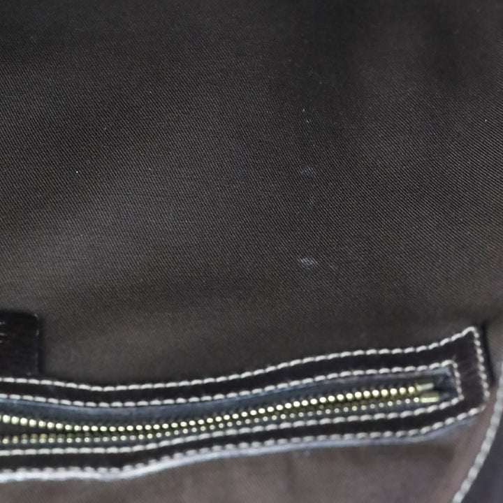 Gucci Bamboo Horsebit Canvas Tote