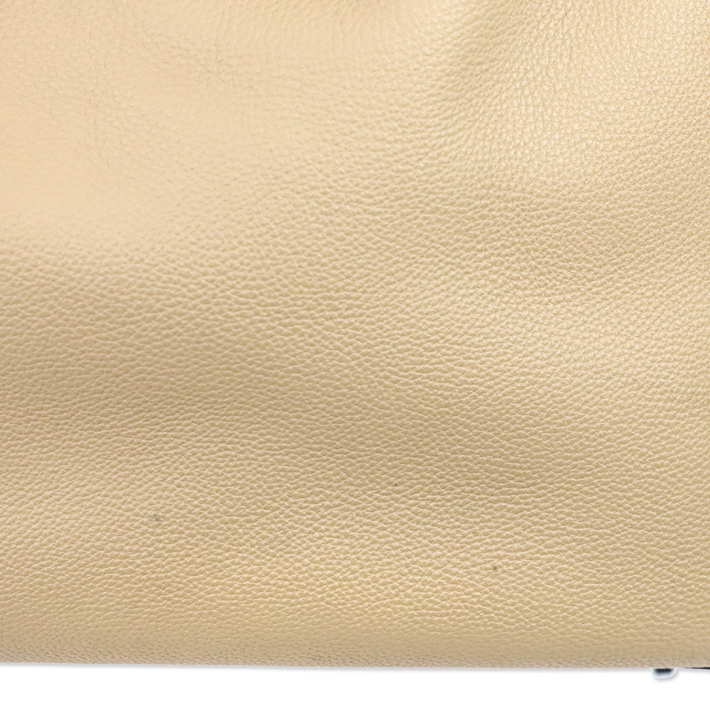 Gucci Beige Pebble Leather Piston Lock Soft Jackie Hobo Bag