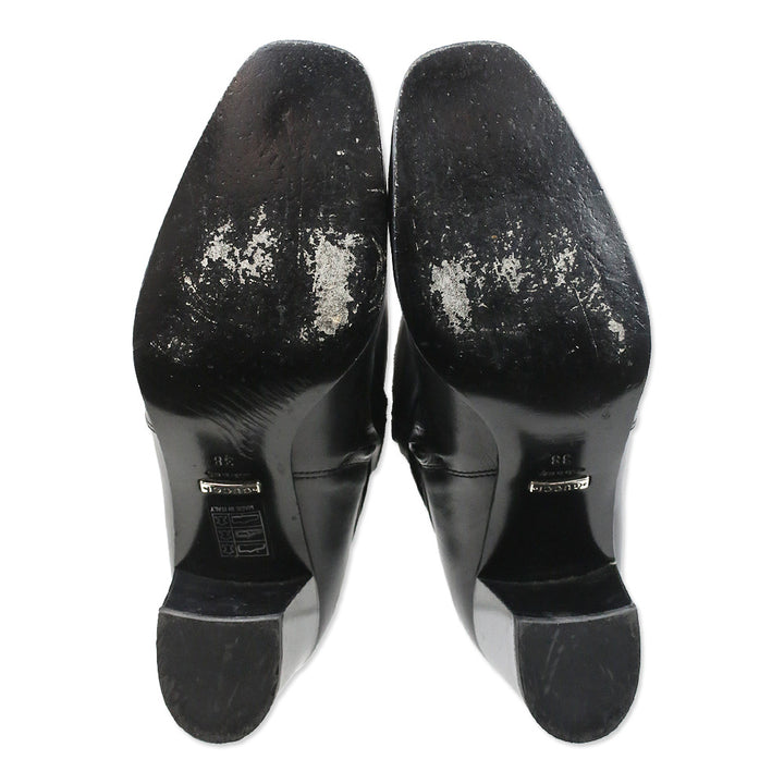 Gucci Black Leather Dionysus Buckle Elizabeth Boot