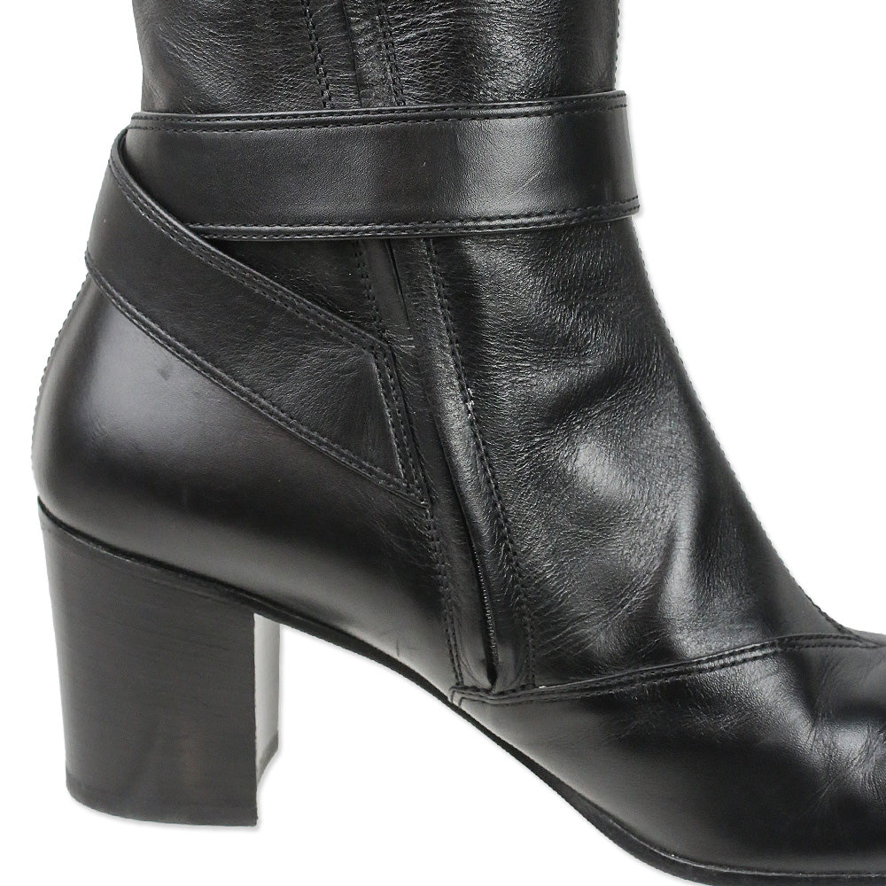 Gucci Black Leather Dionysus Buckle Elizabeth Boot