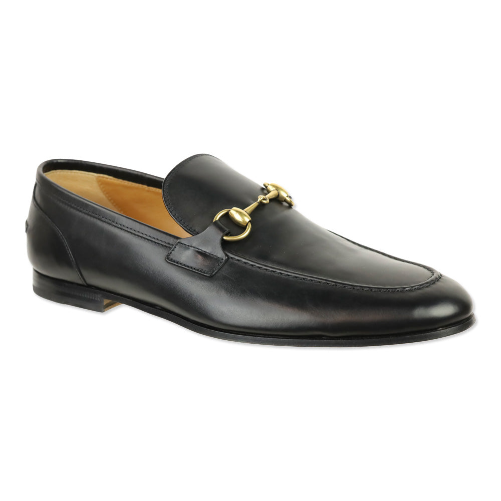 Gucci Black Leather Horsebit Loafer