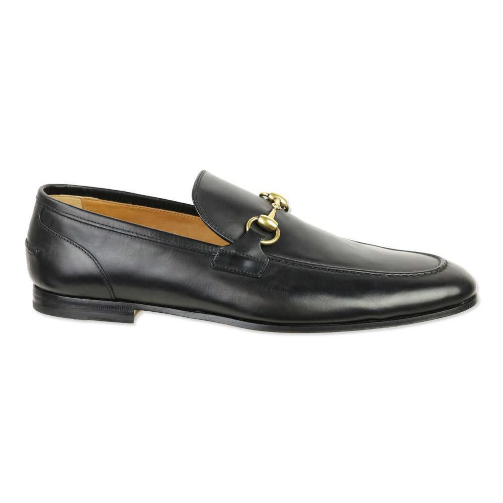 Gucci Black Leather Horsebit Loafer