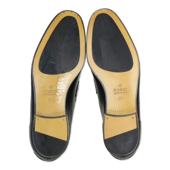 Gucci Black Leather Horsebit Loafer