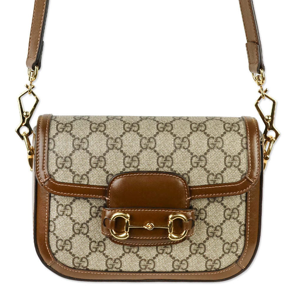 Gucci GG Supreme Canvas Horsebit 1955 Small Shoulder Bag | DBLTKE