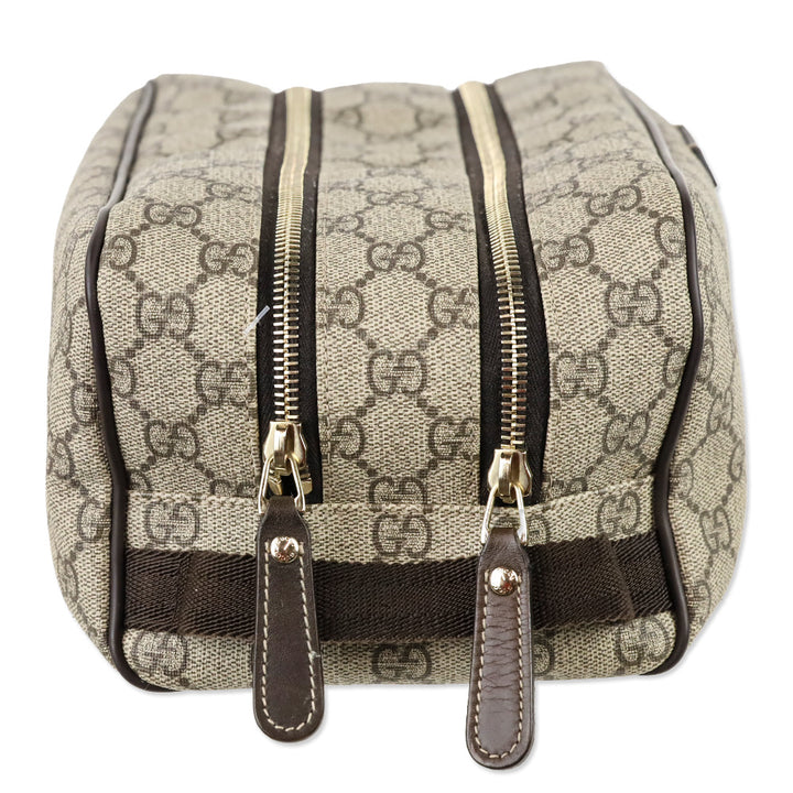 Gucci GG Supreme Double Zip Toiletry Case