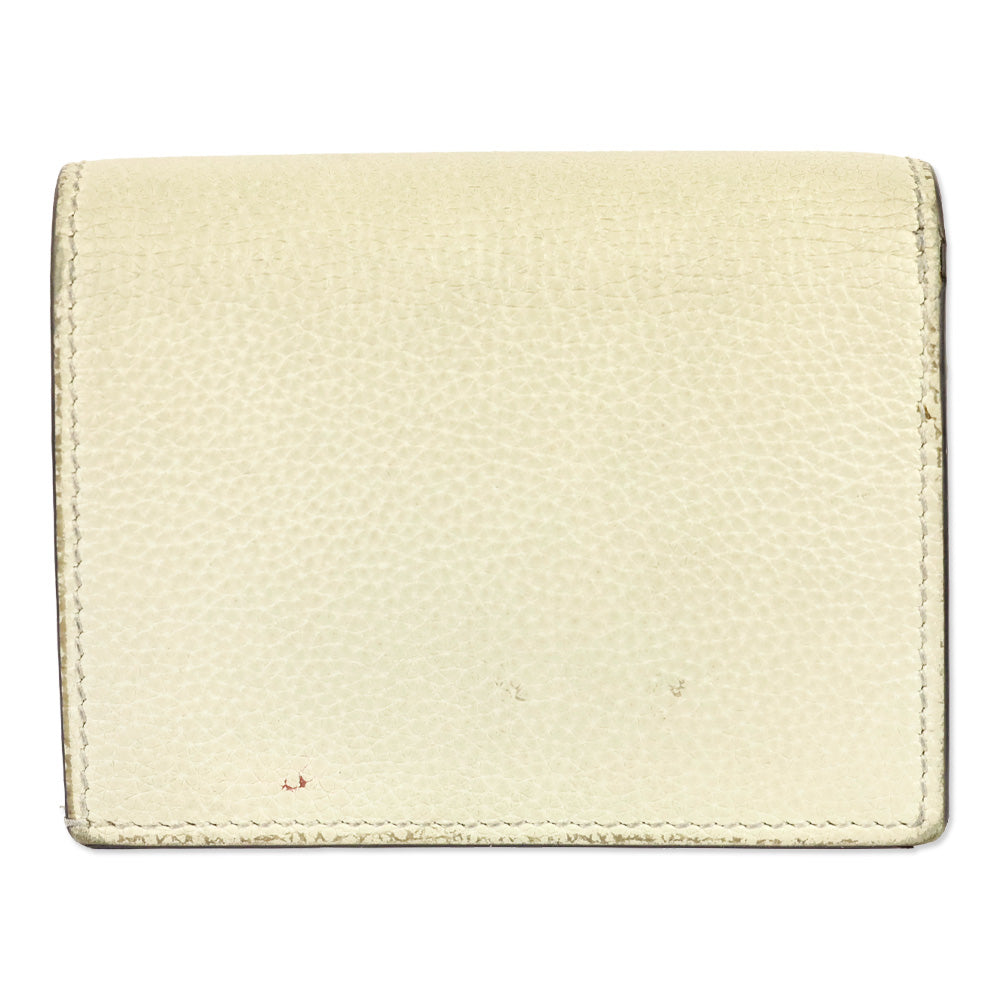 Gucci Ivory Pebble Leather Zumi Wallet on Chain