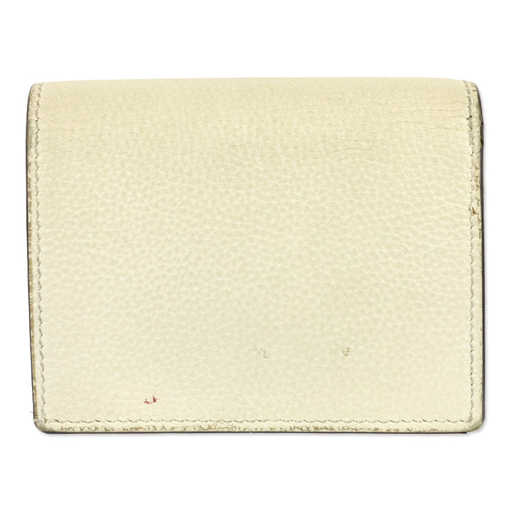 Gucci Ivory Pebble Leather Zumi Wallet on Chain