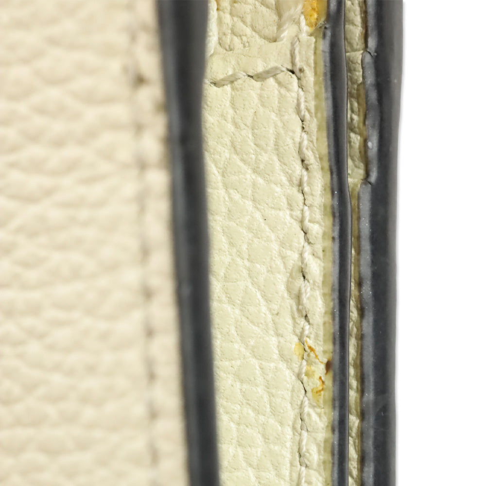 Gucci Ivory Pebble Leather Zumi Wallet on Chain