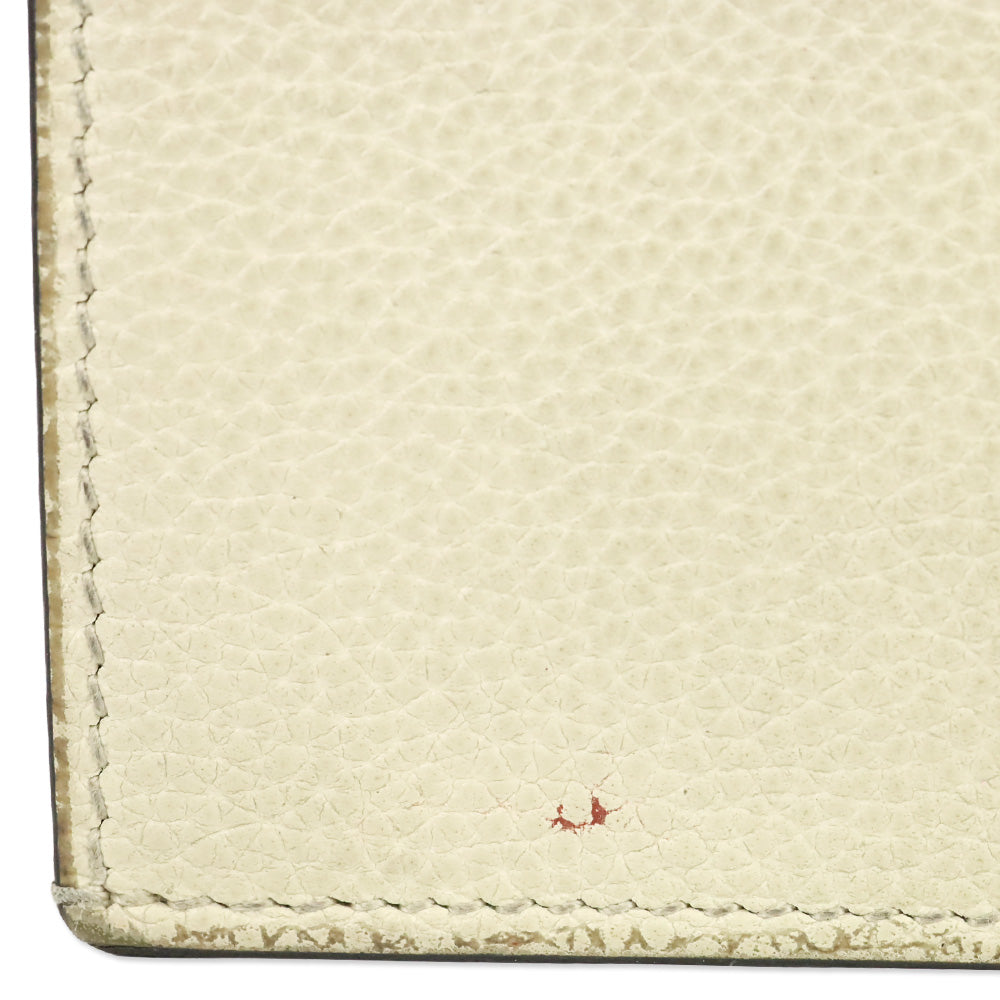 Gucci Ivory Pebble Leather Zumi Wallet on Chain