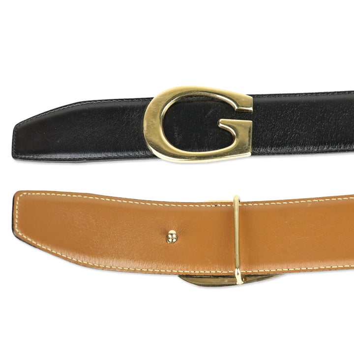 Gucci Reversible Black/Brown Leather Single G Belt