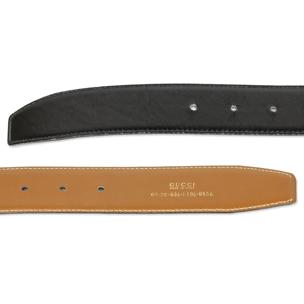 Gucci Reversible Black/Brown Leather Single G Belt