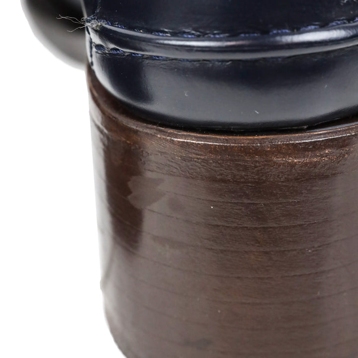 Hereu Dark Navy Leather Alber T-Bar Loafer