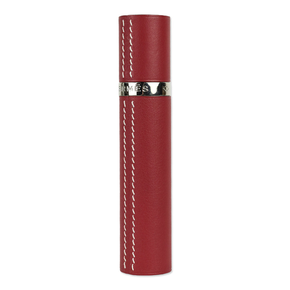Hermès Red Leather Refillable Perfume Atomizer Case