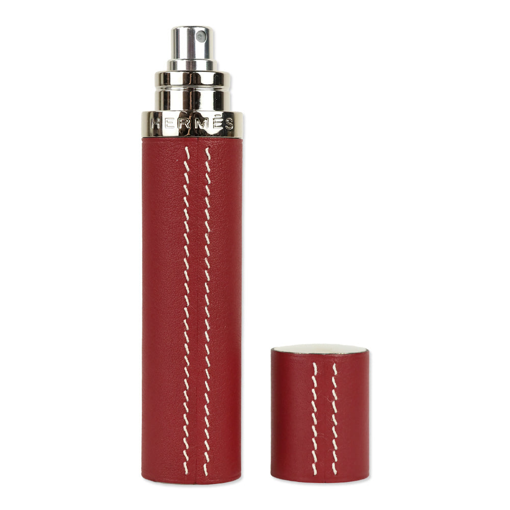 Hermès Red Leather Refillable Perfume Atomizer Case