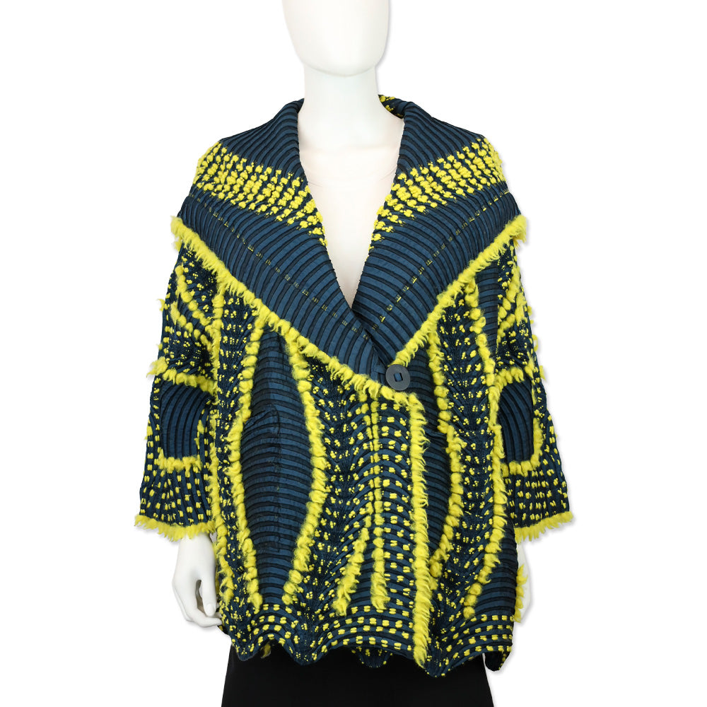 Issey Miyake Blue/Yellow Chromatic Eagle Jacket | DBLTKE Luxury