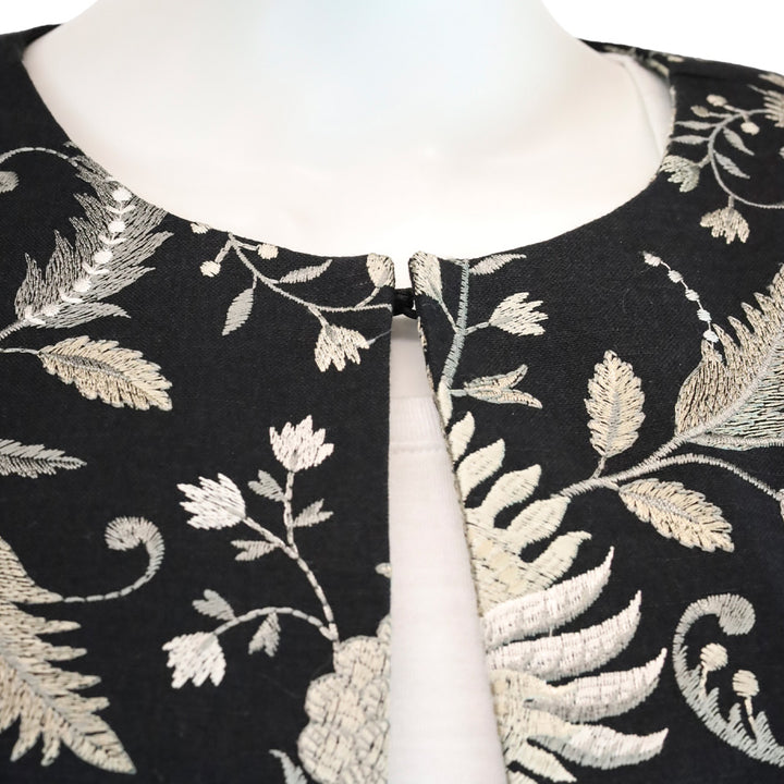 J.McLaughlin RSVP Black Garden Embroidered Judy Coat