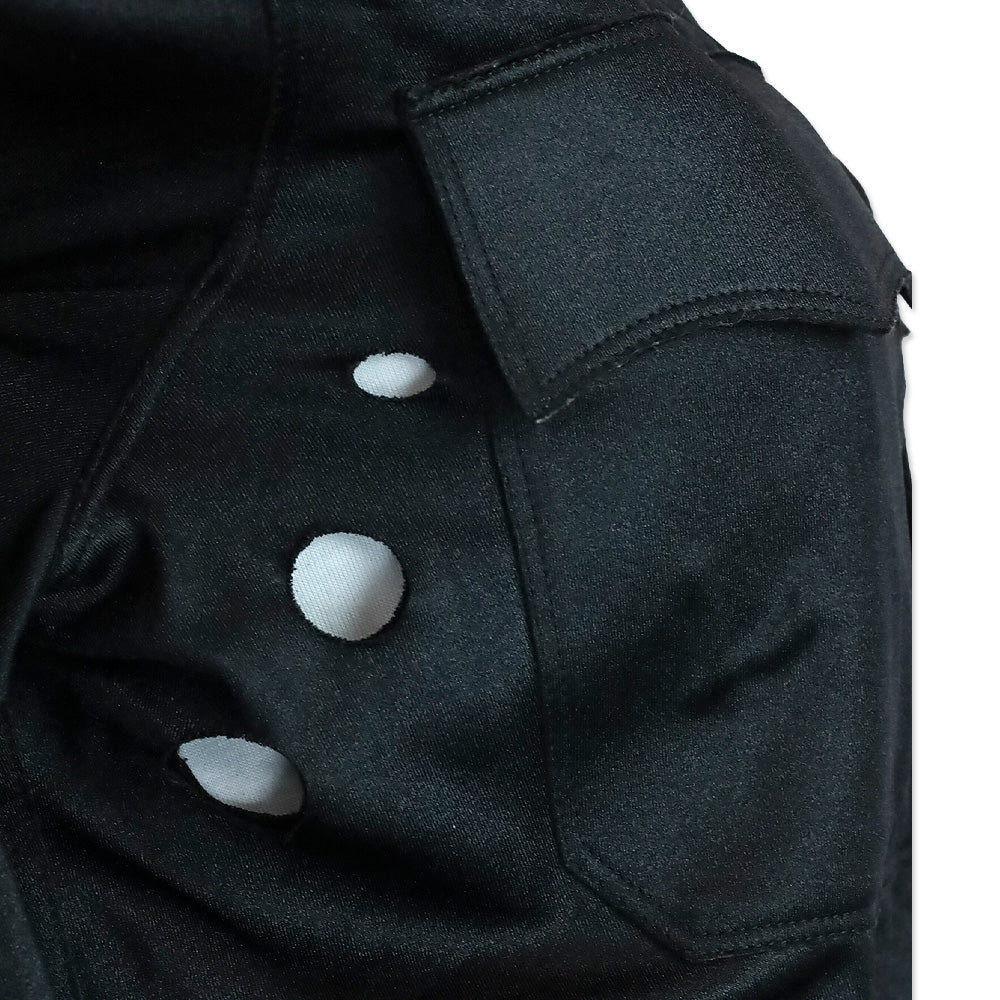 Jean Paul Gaultier Femme Black Satin Long Sleeve Button Up Jacket