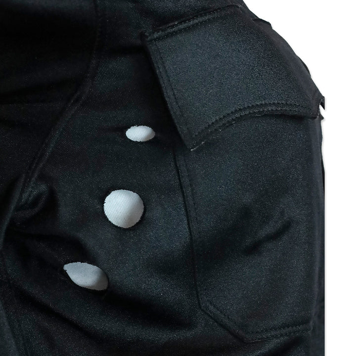 Jean Paul Gaultier Femme Black Satin Long Sleeve Button Up Jacket