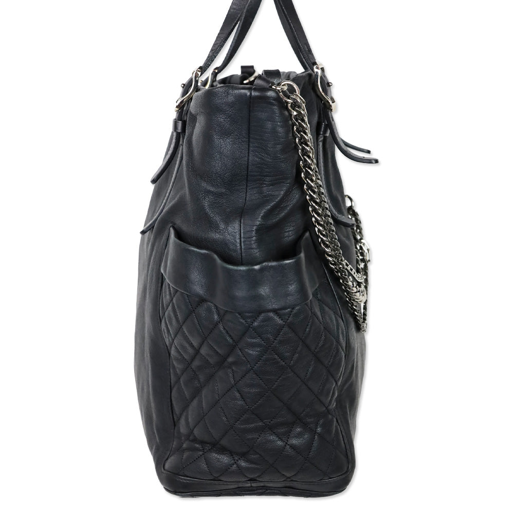 Jimmy Choo Black Leather Blare Tote Bag
