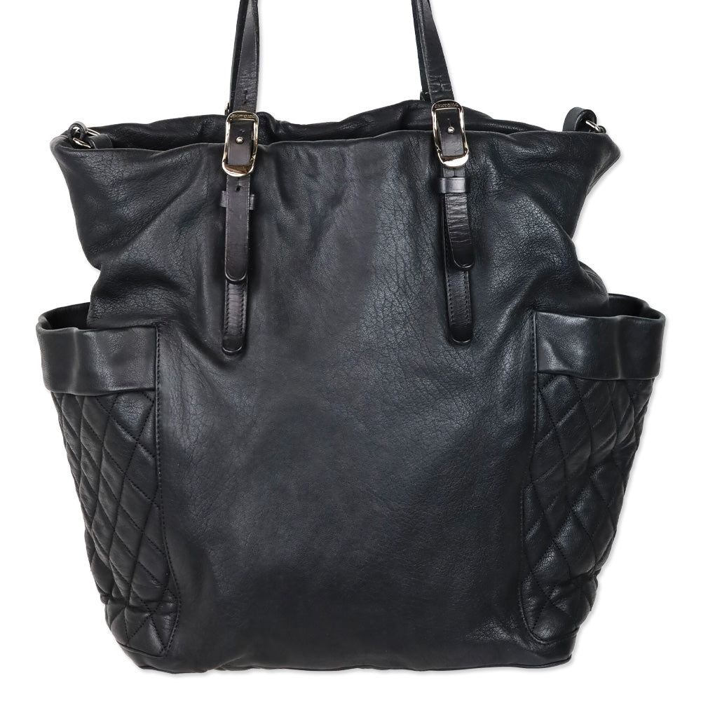 Jimmy Choo Black Leather Blare Tote Bag