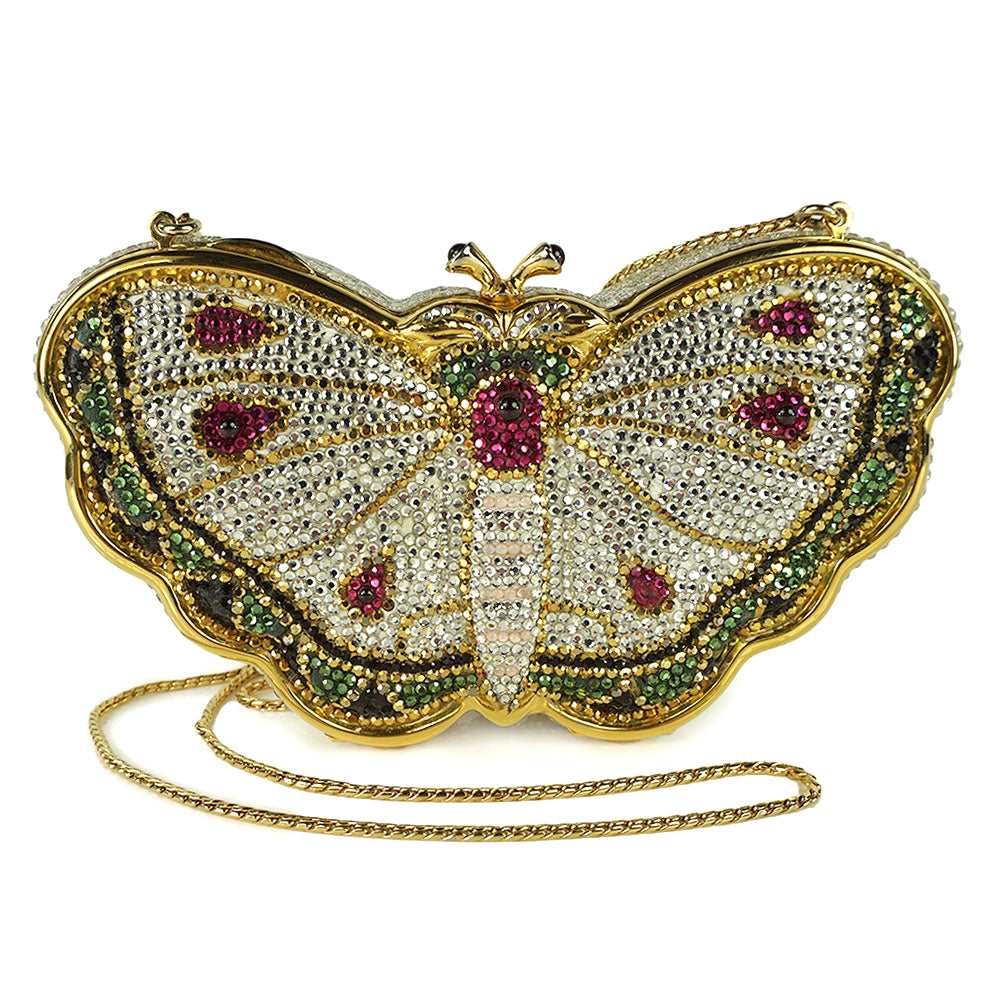 Judith Leiber Crystal Embellished Butterfly Clutch DBLTKE Luxury