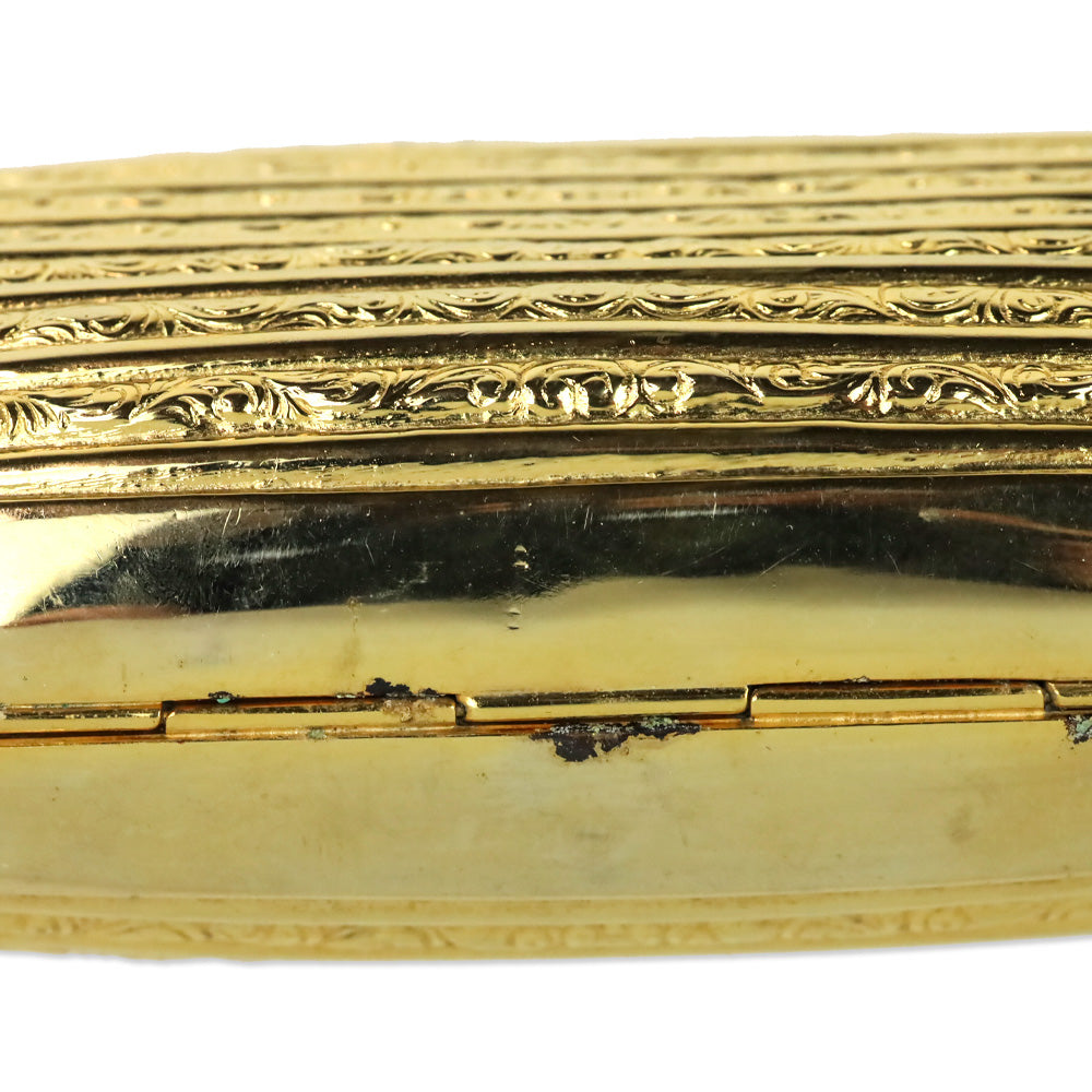 Judith Leiber Gold Filigree Frame Kiss-lock Clutch with Chain Strap