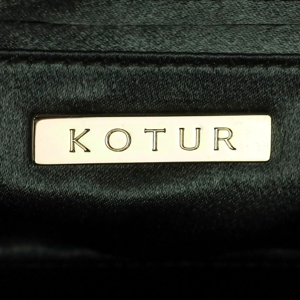 Kotur Metallic Gold Lizard Skin Frame Clutch