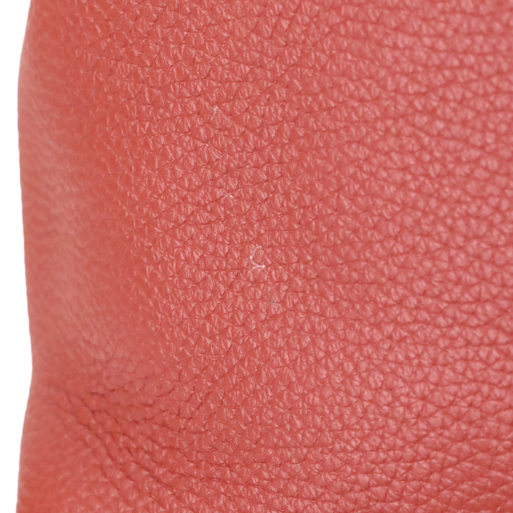 Longchamp Bamboo Toggle Clay Cowhide Leather Tote Bag