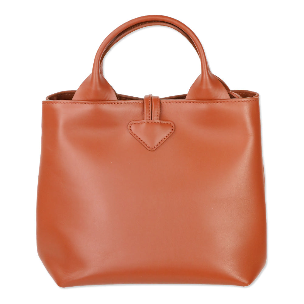 Longchamp Bark Smooth Leather Le Roseau S Tote