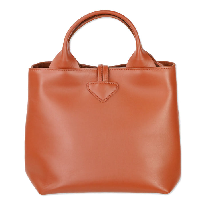 Longchamp Bark Smooth Leather Le Roseau S Tote
