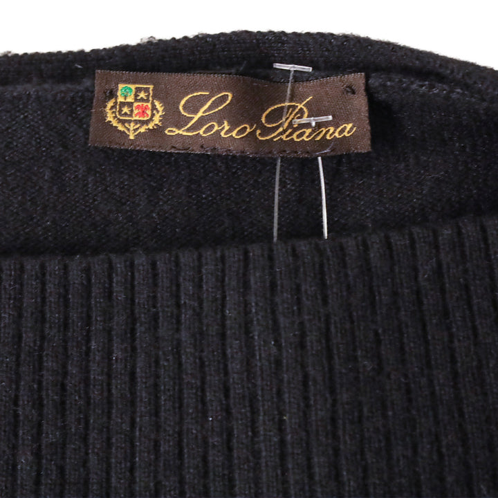 Loro Piana Black Cashmere/Silk V-Neck Cardigan
