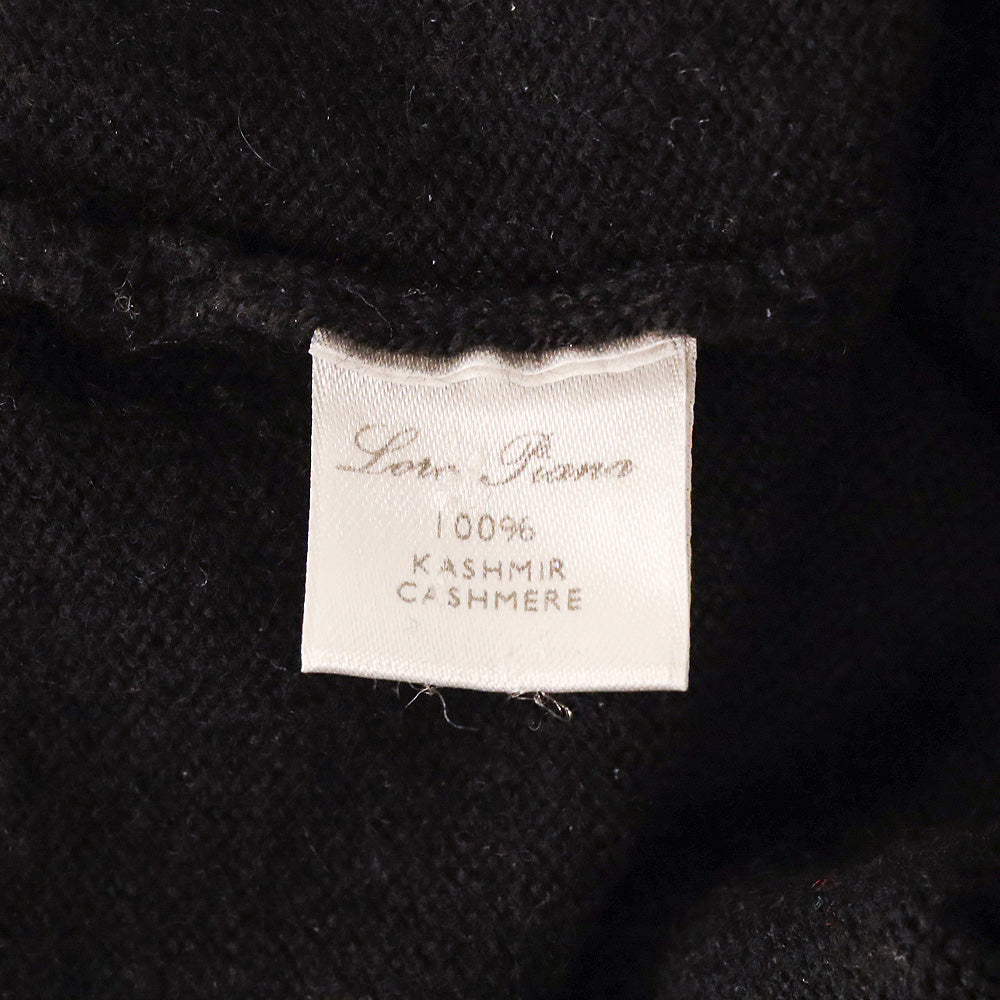 Loro Piana Black Knit Cashmere Turtleneck Sweater