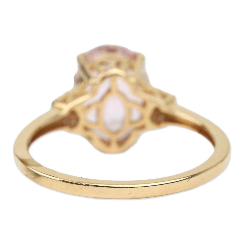 Luxoro Martha Rocha Kunzite and I2 Diamond Accent 14K Rose Gold Ring