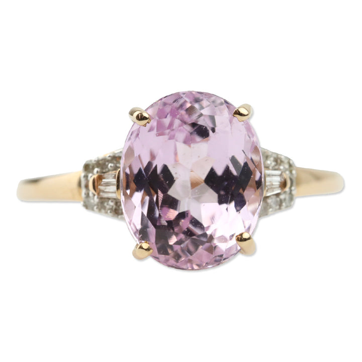 Luxoro Martha Rocha Kunzite and I2 Diamond Accent 14K Rose Gold Ring