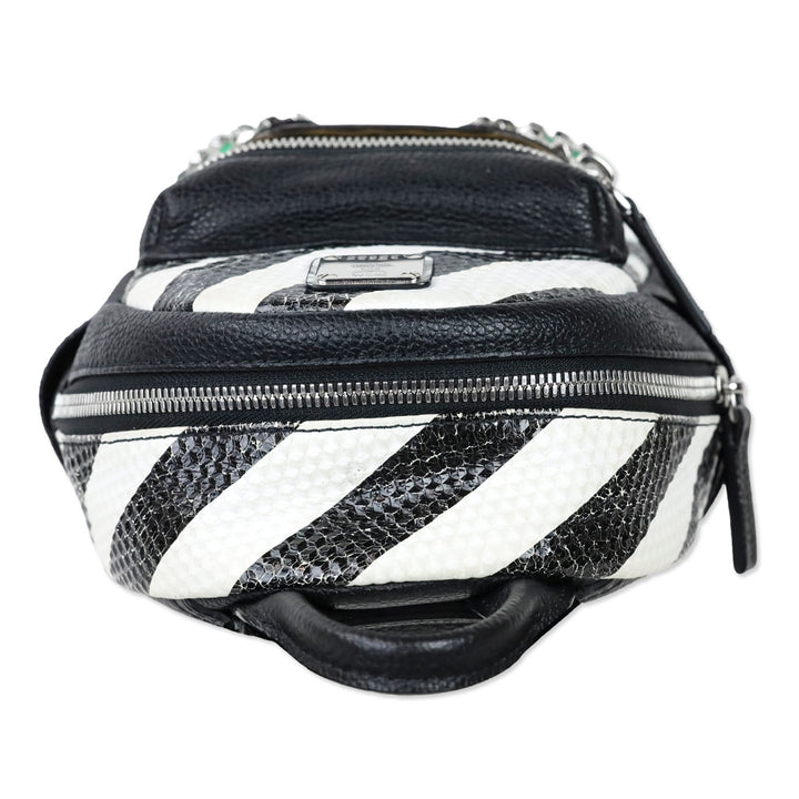 MCM X-Mini Stark Striped Roboter Mixed-Media Backpack