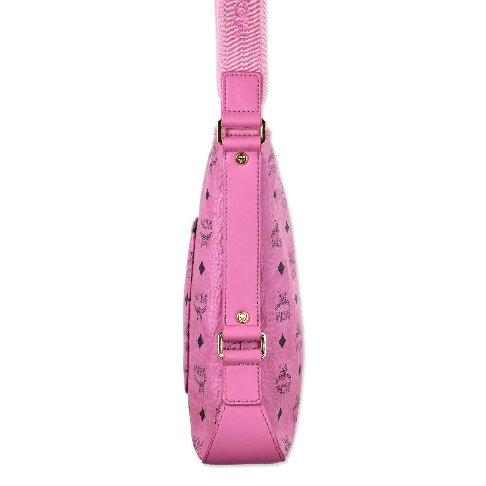 MCM Aren Visetos Monogram Leather Crossbody Bag