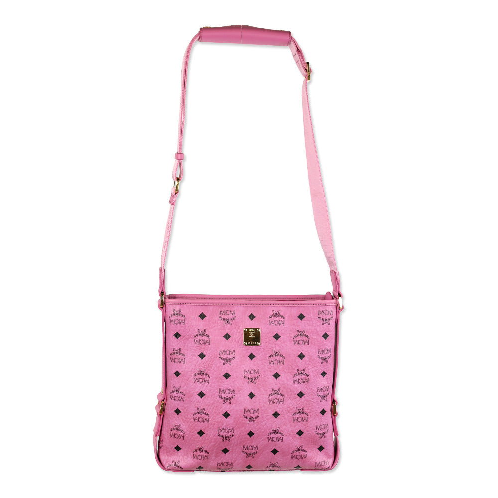 MCM Aren Visetos Monogram Leather Crossbody Bag