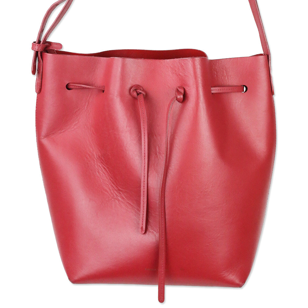 Mansur Gavriel Red Leather Bucket Bag