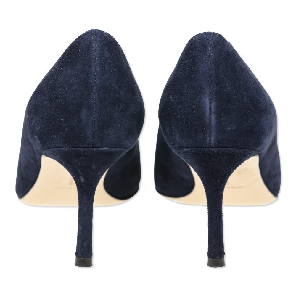 Marion Parke Navy Suede Classic Pump 70