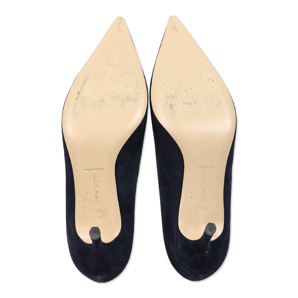 Marion Parke Navy Suede Classic Pump 70